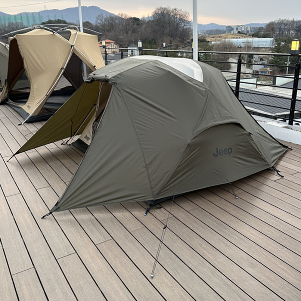 지프 프론티어 돔 텐트 면혼방 캠핑 미니멀 장박 방수