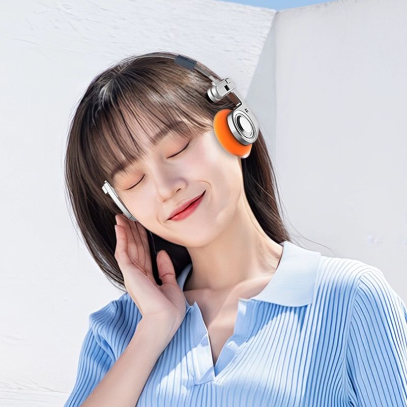 헤드셋 이어폰 무선 블루투스 레트로 연필검정 유선형 원주 TYPE-C 플러그 - 상세 이미지 2