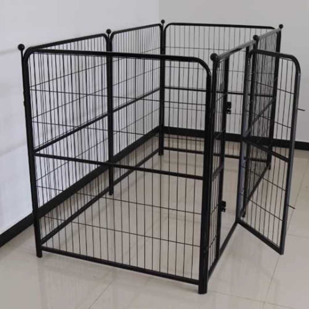 대형견 견사 휀스 울타리 철장 큰개 케이지 공간분리 블랙 90x100cm 4개 - 상세 이미지 5