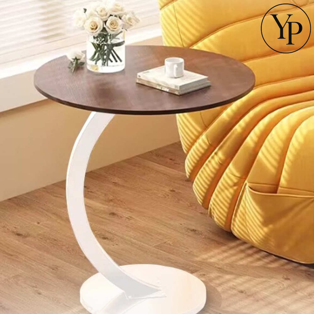 쇼파 사이드 테이블 침실 거실 틈새 협탁 원형커브 보조 책상 노트북 탁자 인테리어