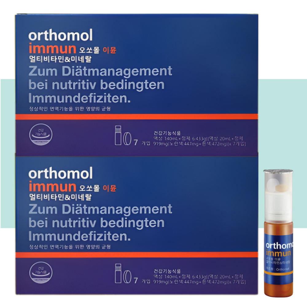 동아제약 오쏘몰 이뮨 이문 샷 멀티 비타민 액상 7개입X2박스