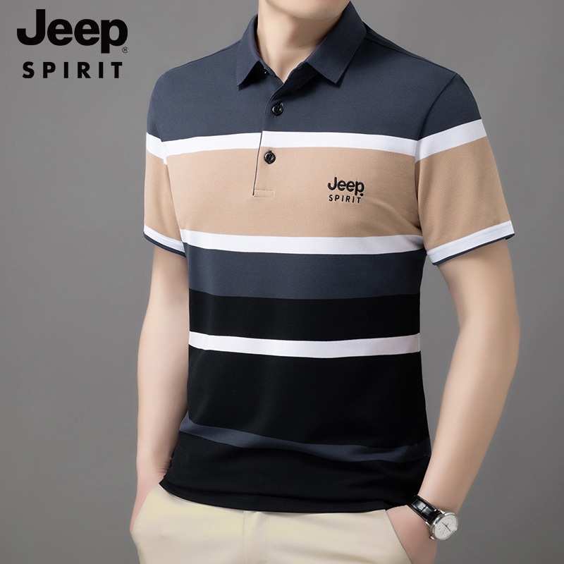 JEEP SPIRIT 지프 남자 티셔츠 통기성 캐쥬얼 카라티 반팔 - 상세 이미지 2