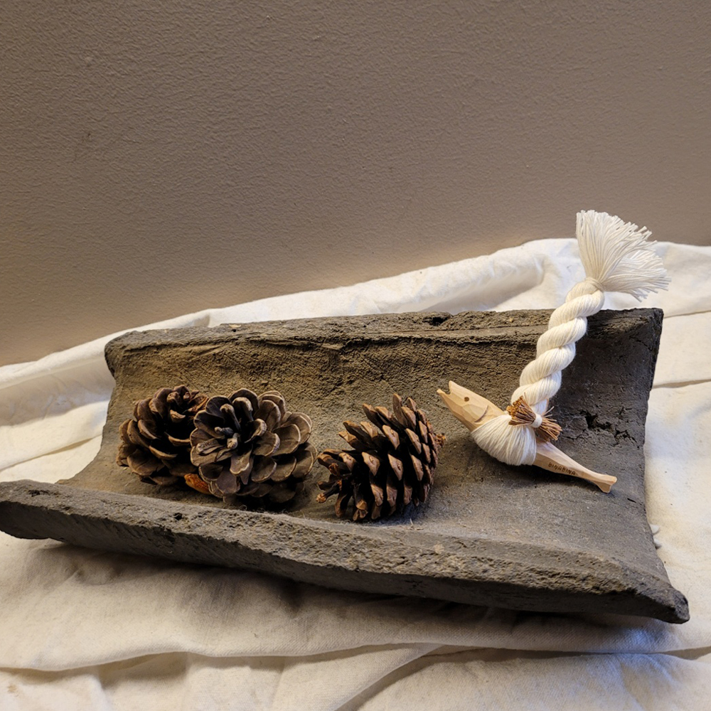 [명장 수제작]차량용 편백나무 원목 비나비나 행운의 액막이명태 자동차 룸미러걸이 북어 부적