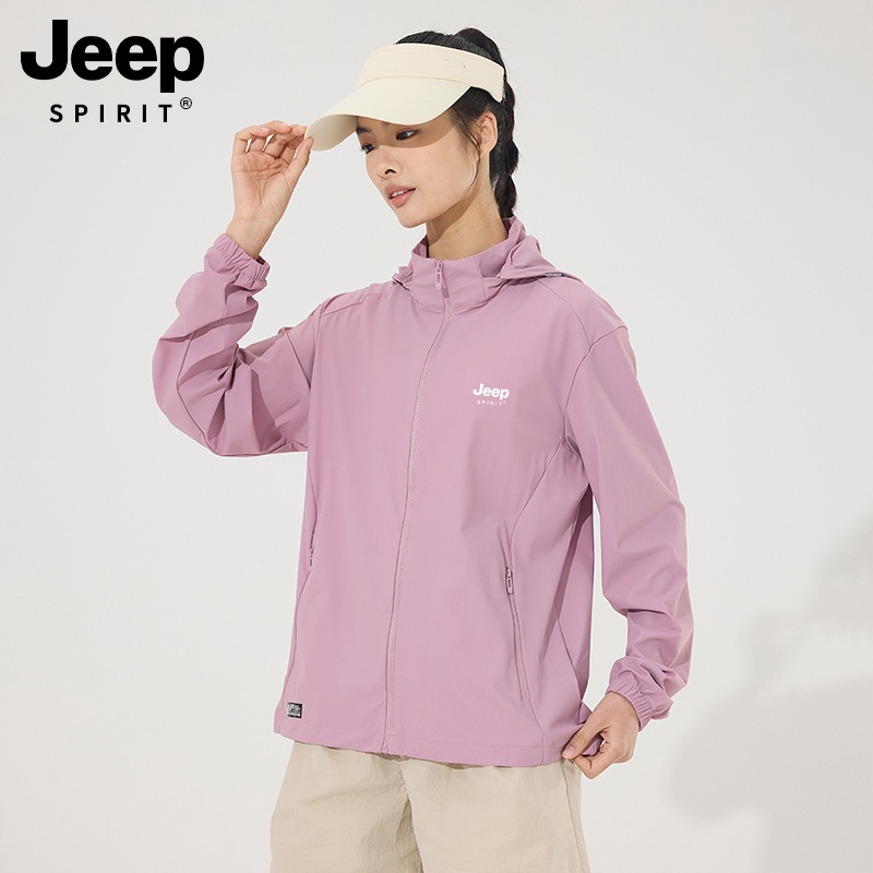 JEEP SPIRIT 남성 여성 자외선 차단 집업 여름용 냉감 바람막이 자켓 - 상세 이미지 4