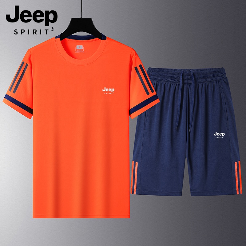 JEEP 여름 트레이닝 세트 반팔티 반바지 헬스복 운동복 - 상세 이미지 2