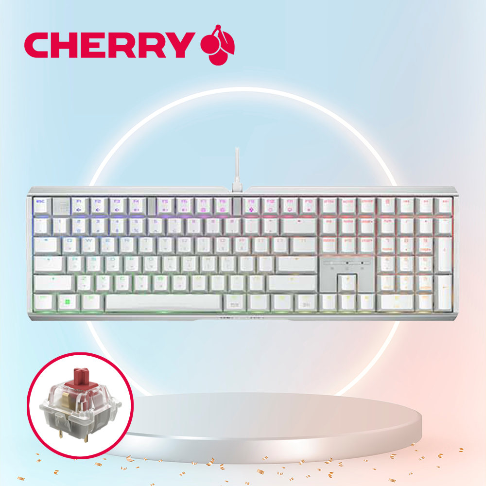[국내정발] 체리 XTRFY MX 3.1 RGB MX2A 기계식 유선 화이트 저소음적축 - 상품 이미지