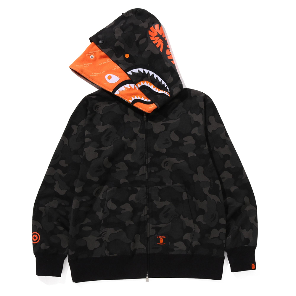 요시다포터 후드 SHARK FULL ZIP DOUBLE HOODIE 집업 394-95521 - 상세 이미지 3