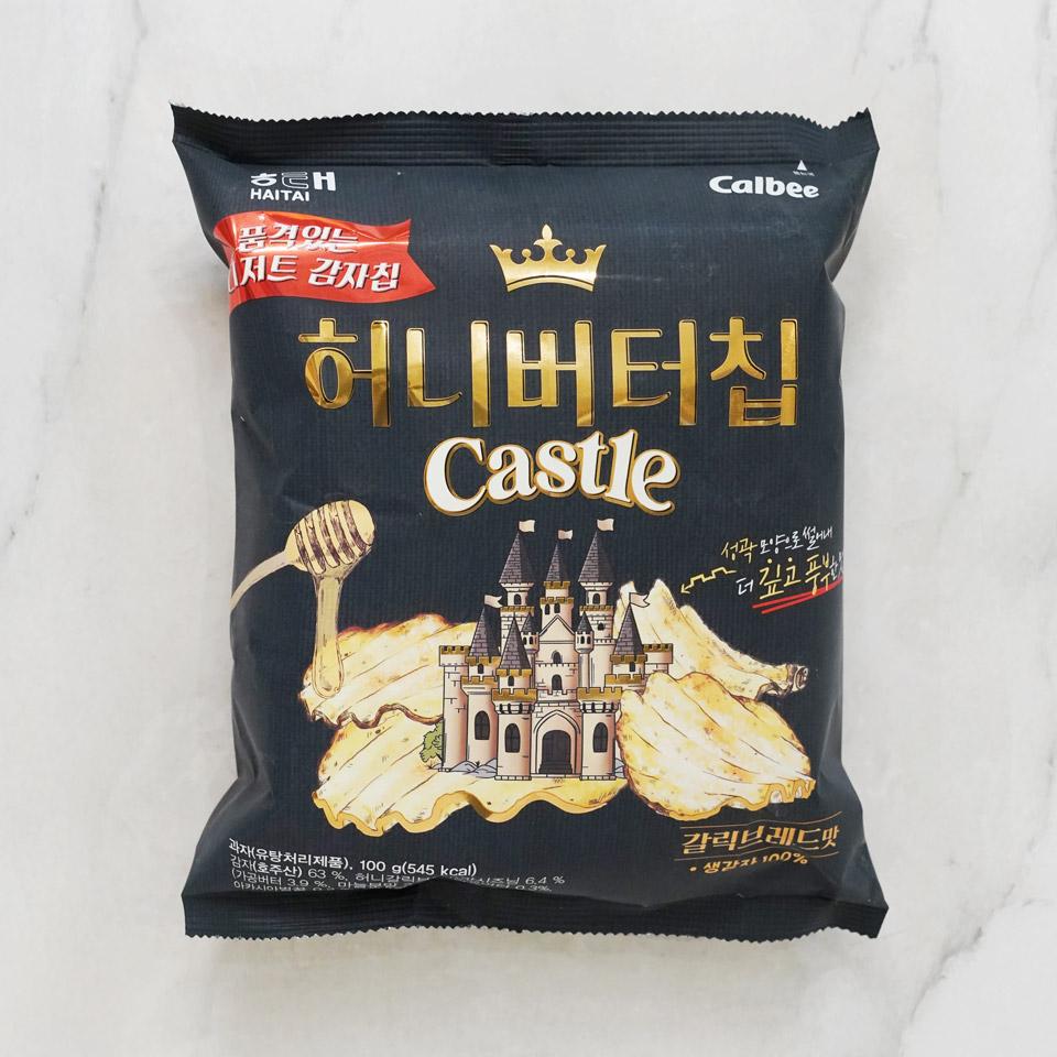 메가마트 해태 허니버터칩 캐슬 갈릭브레드맛 100g - 메인 이미지