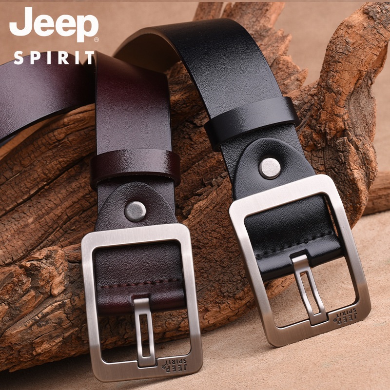 JEEP SPIRIT 지프 남자 소가죽 정장 허리띠 버클 벨트 혁대 빅사이즈 - 상품 이미지