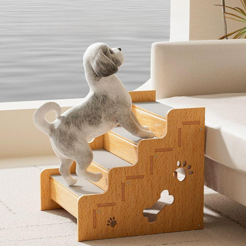 강아지계단 고양이 침대계단 미끄럼방지 사다리 애완동물용품 1.강아지계단 이층 31.6x30x30cm - 상품 이미지