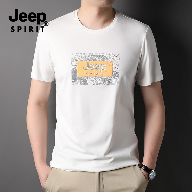 JEEP 지프 여름 아이스 라운드넥 캐주얼 반팔 티셔츠 - 상세 이미지 3