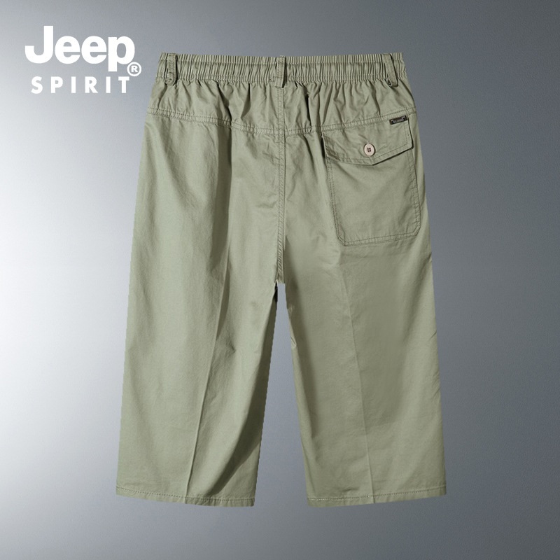 JEEP SPIRIT 남자 반바지 7부 밴딩 빅사이즈 여름 면 반바지 - 상세 이미지 4