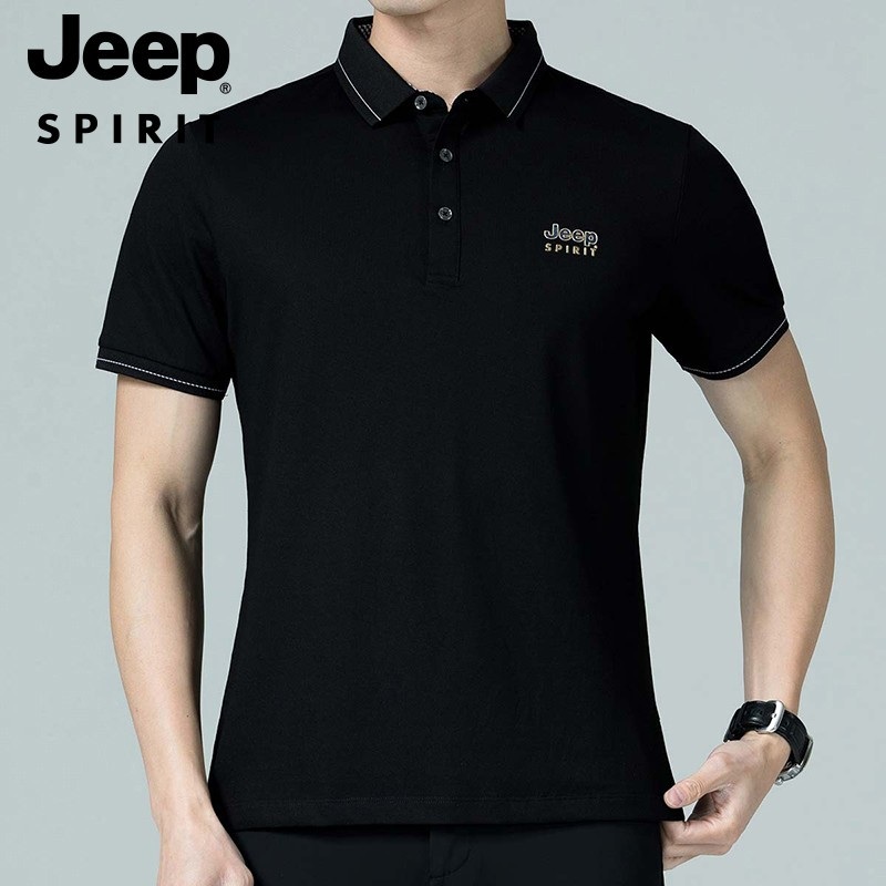 JEEP SPIRIT 라펠 반팔 티셔츠 40대 남자오버핏반팔티 - 상세 이미지 3
