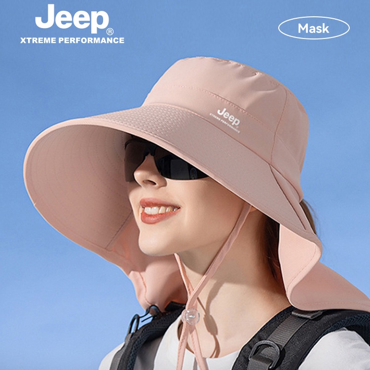 JEEP 지프 여름 등산 모자 챙넓은 여성 썬캡 햇빛가리개 모자 - 상세 이미지 3