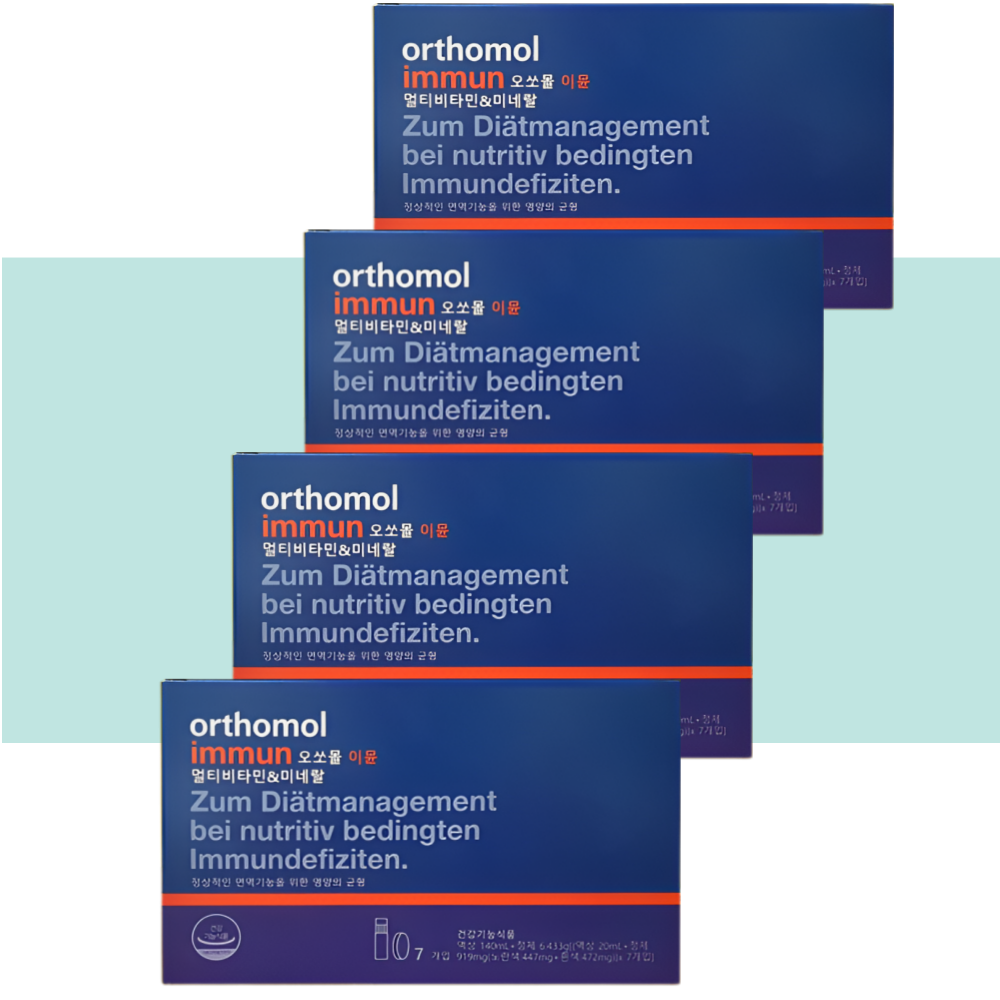 동아제약 오쏘몰 이뮨 이문 샷 멀티 비타민 액상 7개입X4박스