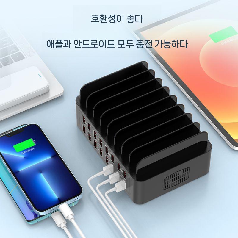 업소용 분배기 멀티포트 노트북 맥북 휴대폰 넥스트유 10포트 멀티허브 USB HDMI 확장 50W 5포트 USB 검정 - 상세 이미지 5