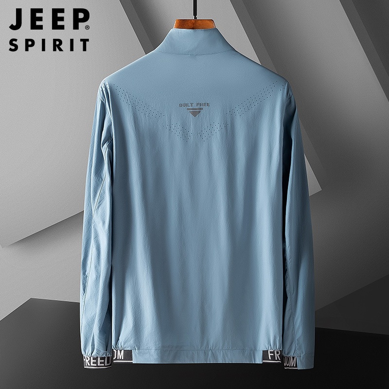 JEEP SPIRIT 봄 가을 남성 캐주얼 바람막이 자외선 차단 재킷 - 상세 이미지 3