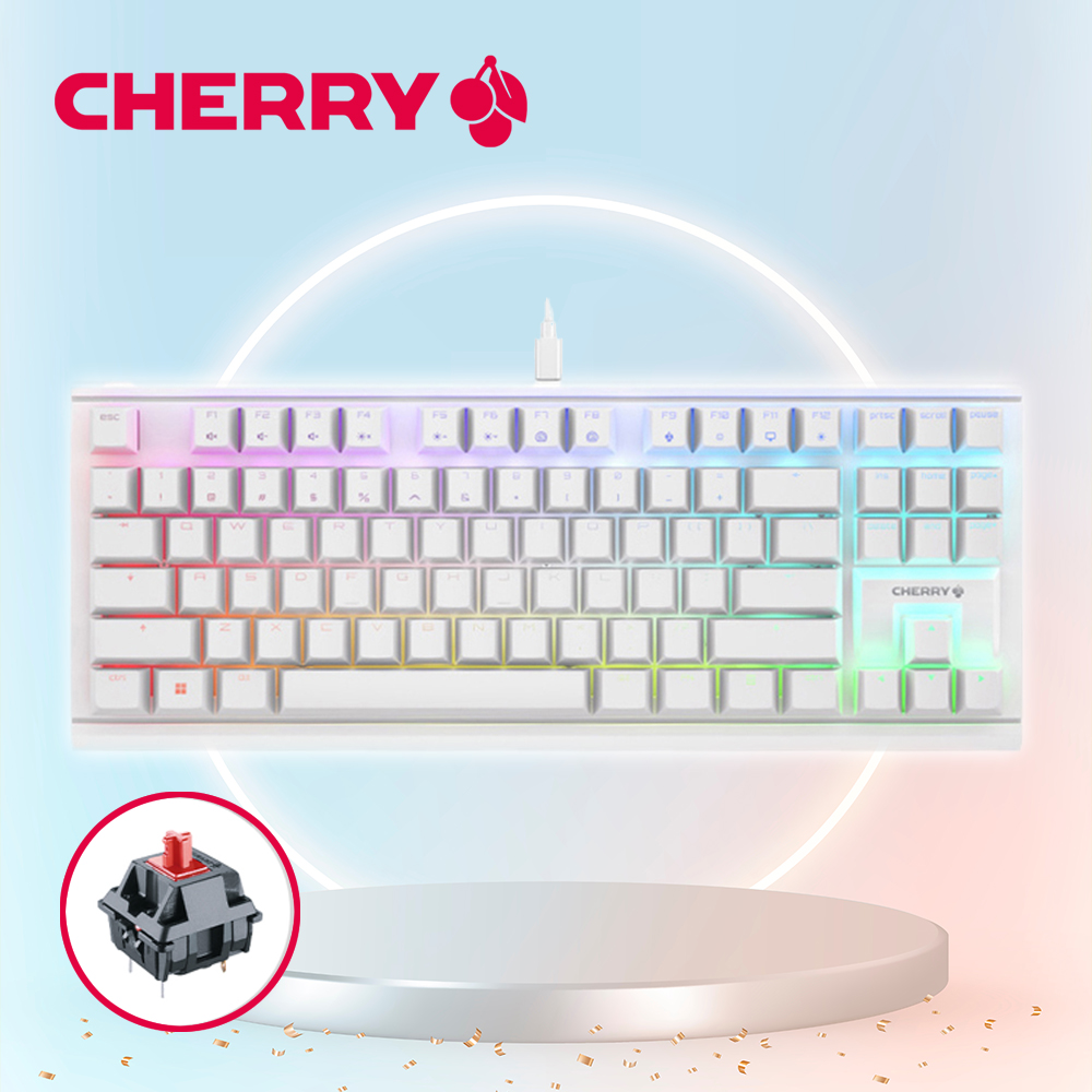 [국내정발] 체리 MX 1.1 RGB TKL MX2A 기계식 유선 화이트 적축 - 상품 이미지