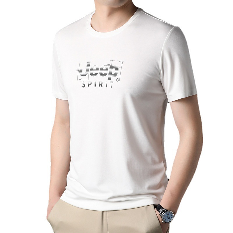 JEEP 지프 여름 아이스 라운드넥 캐주얼 반팔 티셔츠 - 상세 이미지 5