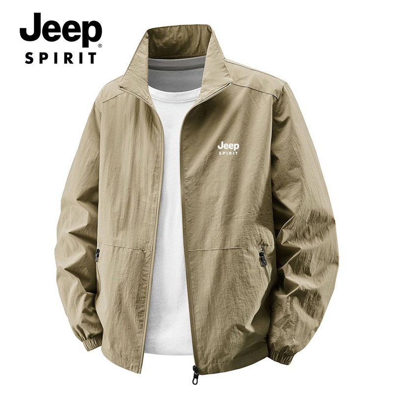 JEEP SPIRIT 지프 봄여름 스탠드 칼라 아웃도어 통기성 경량 바람막이재킷 - 상세 이미지 2