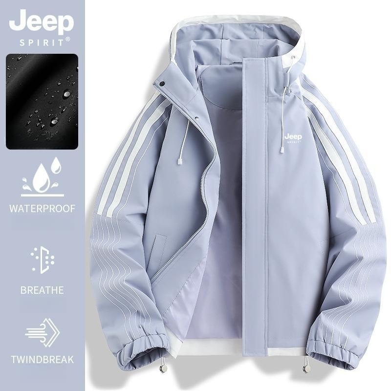 JEEP 지프 재킷 봄과 가을 야외 여자 후드 방수 바람막이 등산 자켓 - 상세 이미지 2