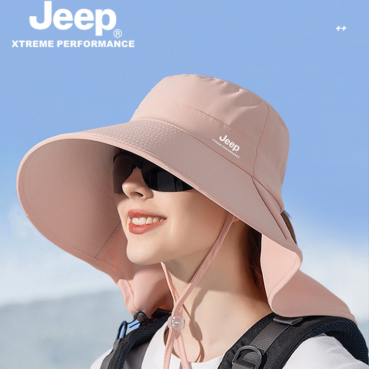 JEEP 지프 여름 등산 모자 챙넓은 여성 썬캡 햇빛가리개 모자 - 상품 이미지