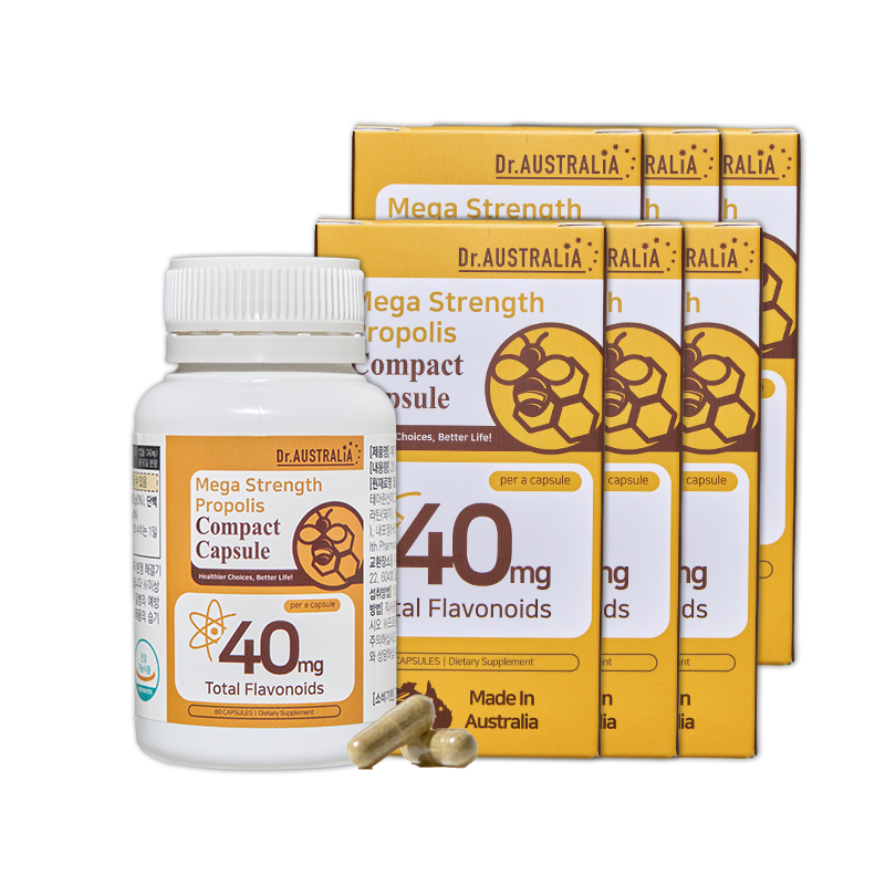 호주산 메가 스트렝스 프로폴리스 캡슐 플라보노이드 40mg 60캡슐, 6개