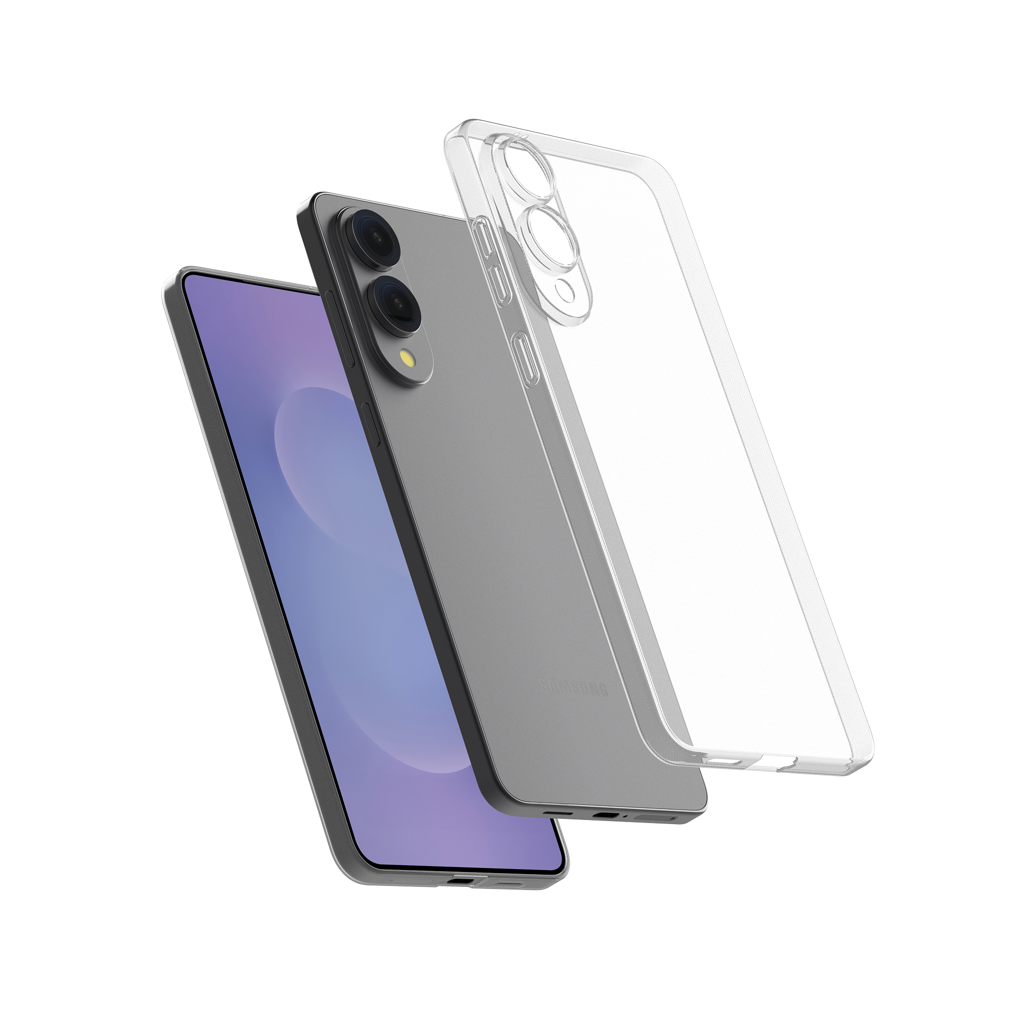 고스트핏 투명헨드폰케이스 변색없는케이스 생폰케이스 반투명, 갤럭시S25 엣지 - 상품 이미지