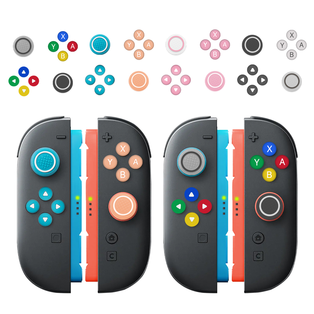 닌텐도 스위치2 조이콘 스틱커버 버튼커버 아키토모 라인 세트