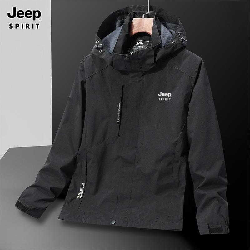 JEEP 지프 재킷 남성 봄/가을 얇은 루즈 캐주얼 윈드브레이커 아웃도어 재킷 - 상품 이미지