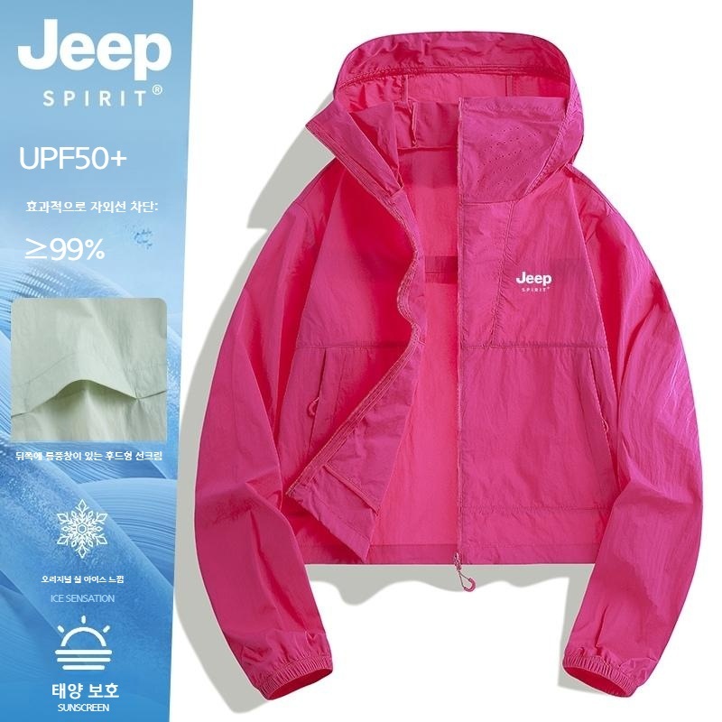 JEEP SPIRIT 여성 바람막이 데일리 방풍 자외선 차단 기능성 아웃도어 등산 자켓 - 상세 이미지 4