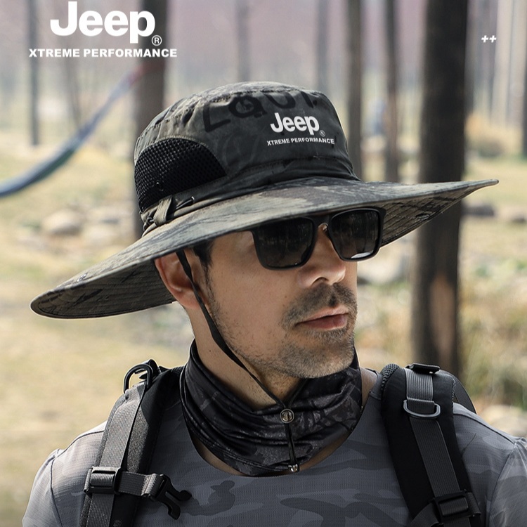 JEEP 지프 여름 남자 등산모자 정글모 햇빛 가리개 모자 - 상세 이미지 4