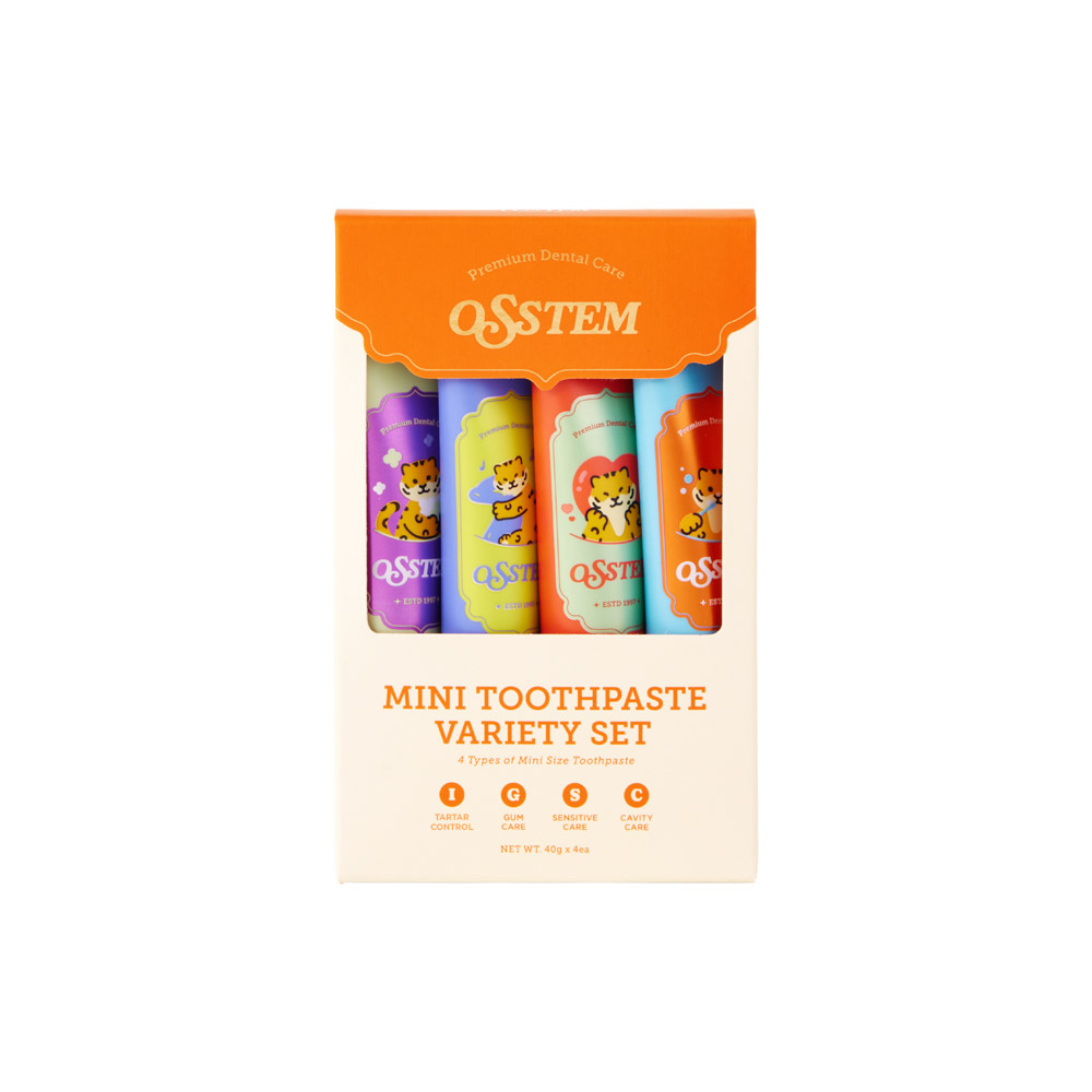 오스템 미니 치약 버라이어티 세트 (40g,4개입)