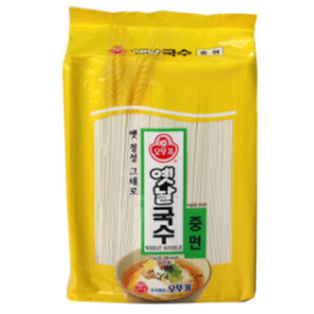 옛날국수중면 3kg 국수 중면 사리 업소용 짜장면 짬뽕 : 가유다회