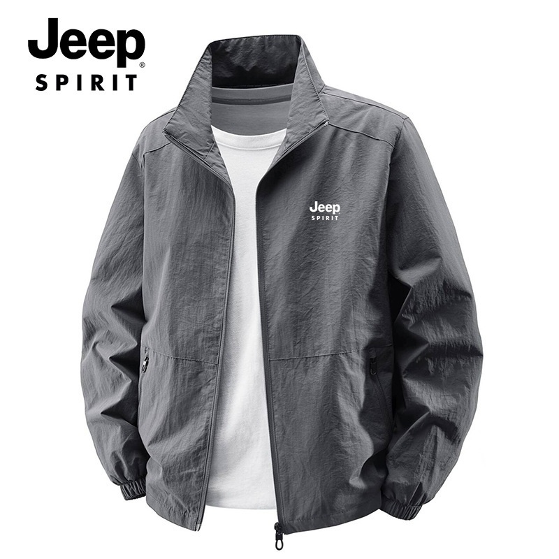JEEP SPIRIT 지프 봄여름 스탠드 칼라 아웃도어 통기성 경량 바람막이재킷 - 상세 이미지 3
