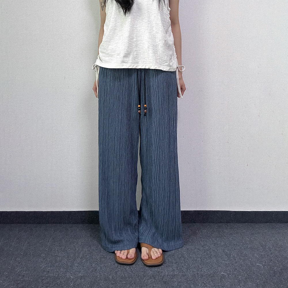 우디 플리츠 링클 밴딩 팬츠 [2Color] - 상품 이미지