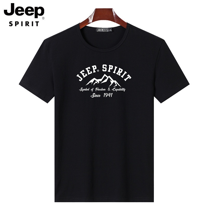 JEEP SPIRIT 여름 남자 오버핏 박스 반팔 티셔츠 빅사이즈 반팔티 - 상세 이미지 2