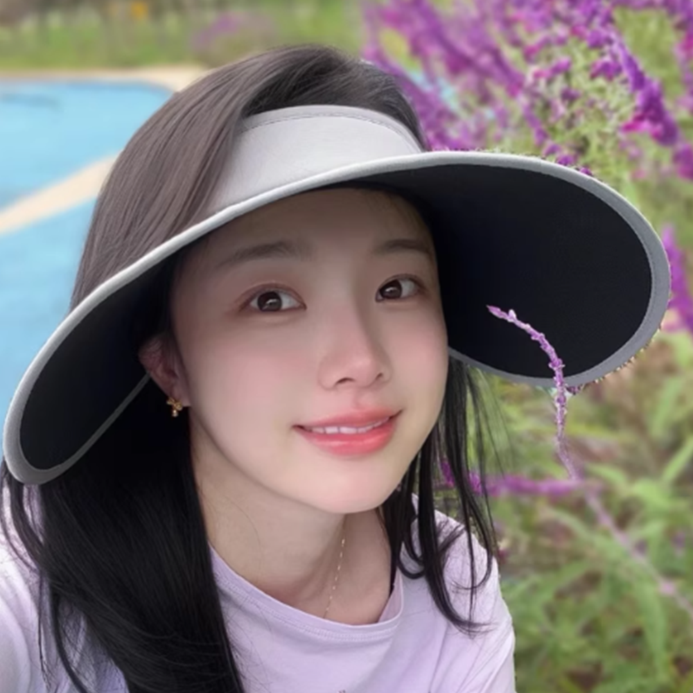 여름용 UV 차단 오버사이즈 모자 여름모자 UV차단모자 오버사이즈모자 썬캡모자 문라이트 베이지 - 상품 이미지