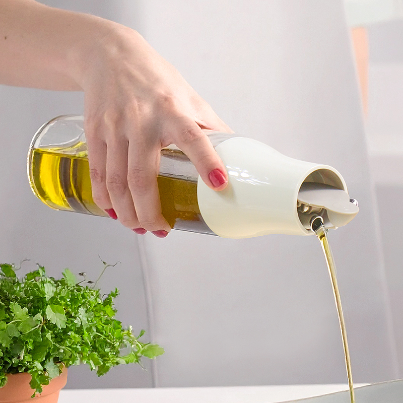 유리 오일병 자동개폐 소스병 조미료통 시럽 간장병 500ml - 상품 이미지