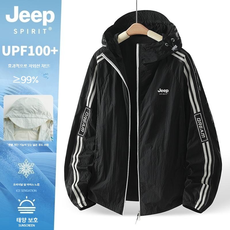 JEEP 여름 후드집업 점퍼 윈드자켓 자외선차단 등산복 - 상세 이미지 4
