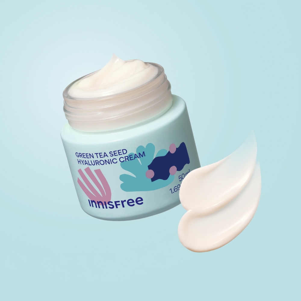 이니스프리 그린티 씨드 히알루론산 수분크림 / 진정 보습 속건조 화잘먹 50mL, 1개 (단지형) - 상세 이미지 3