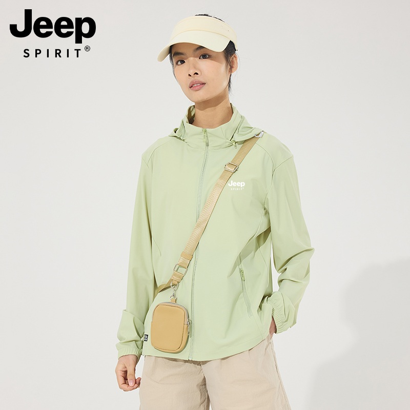 JEEP SPIRIT 남성 여성 자외선 차단 집업 여름용 냉감 바람막이 자켓 - 상세 이미지 2