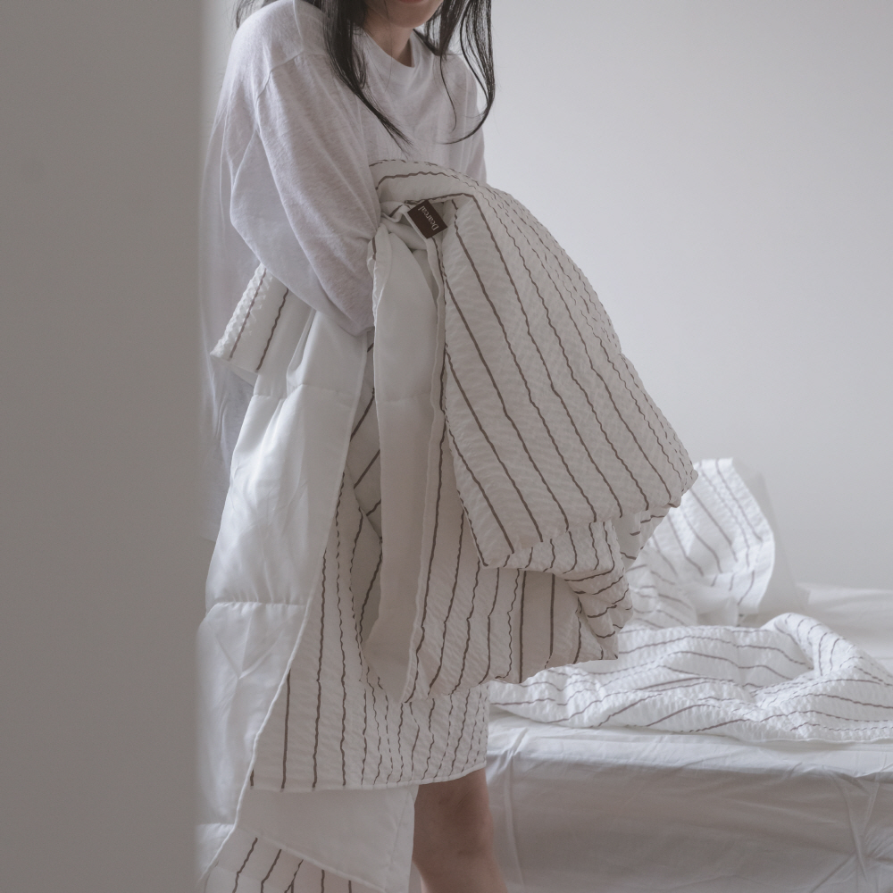 디어리얼 시어서커X듀라론 팝콘 여름용 양면 냉감 차렵이불(쿠키)(2size) - 상세 이미지 4