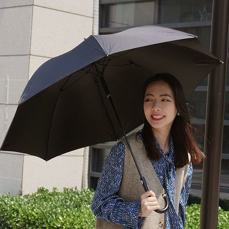 여성용 고급 자동 장우산 접이식우산 방풍 경량 튼튼한 원터치우산 패션 아이보리 - 상세 이미지 4