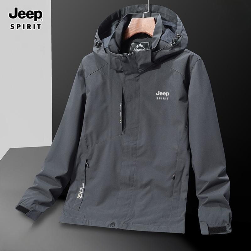 JEEP 지프 재킷 남성 봄/가을 얇은 루즈 캐주얼 윈드브레이커 아웃도어 재킷 - 상세 이미지 2