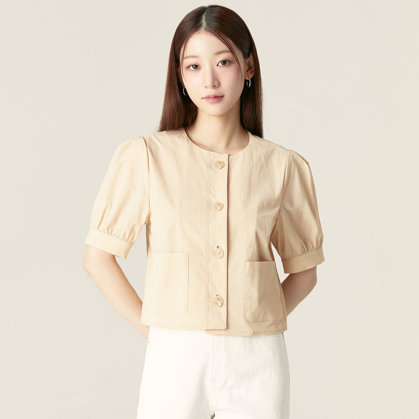 로엠 화섬 반팔 자켓 RMJKF25R16 - 상세 이미지 2