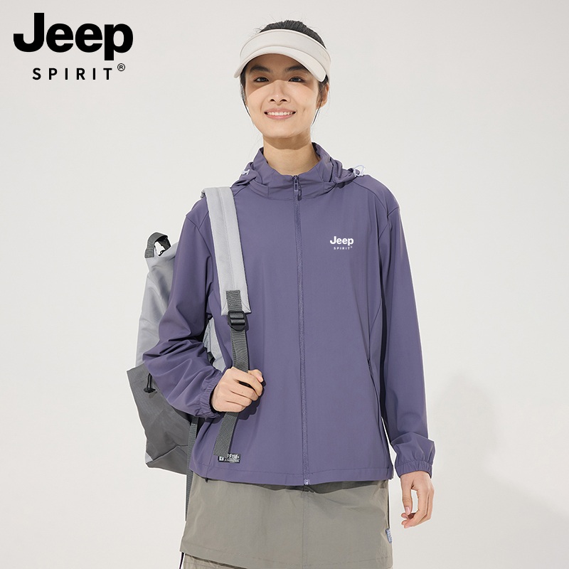 JEEP SPIRIT 남성 여성 자외선 차단 집업 여름용 냉감 바람막이 자켓 - 상세 이미지 5