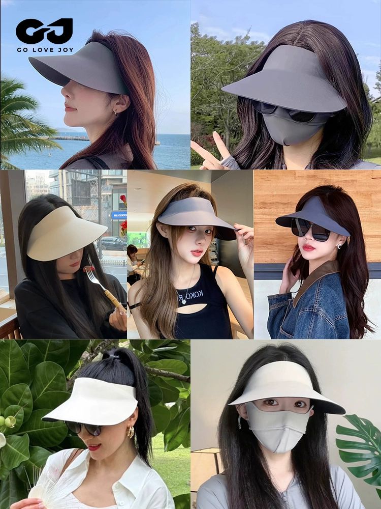 여름 썬캡 여성 모자 여성모자 여름모자 햇빛가리개 UV차단 썬캡모자 아이보리 - 상세 이미지 3