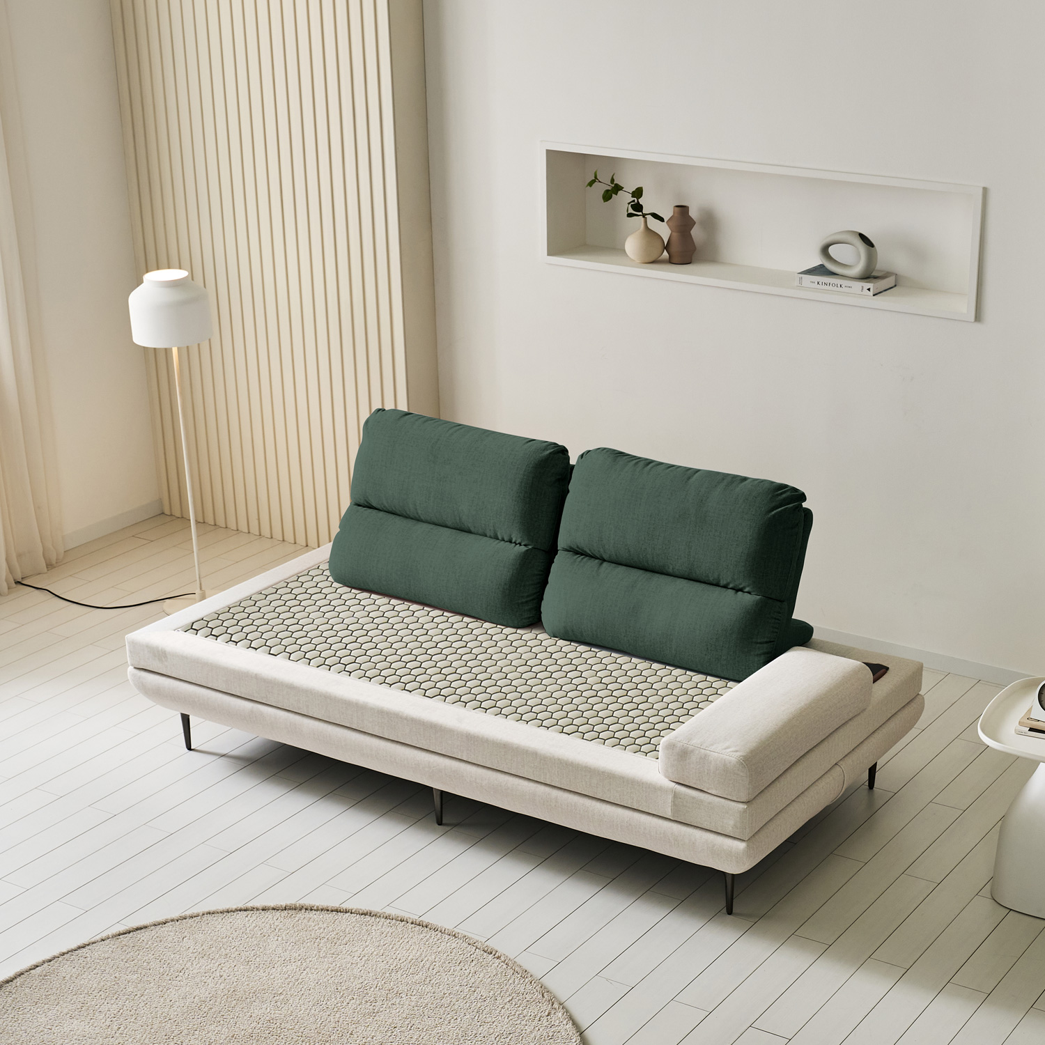 가보건강침대 황토 세라믹볼 흙침대 세라믹스 돌침대 데이베드 싱글 패브릭 S미떼SE