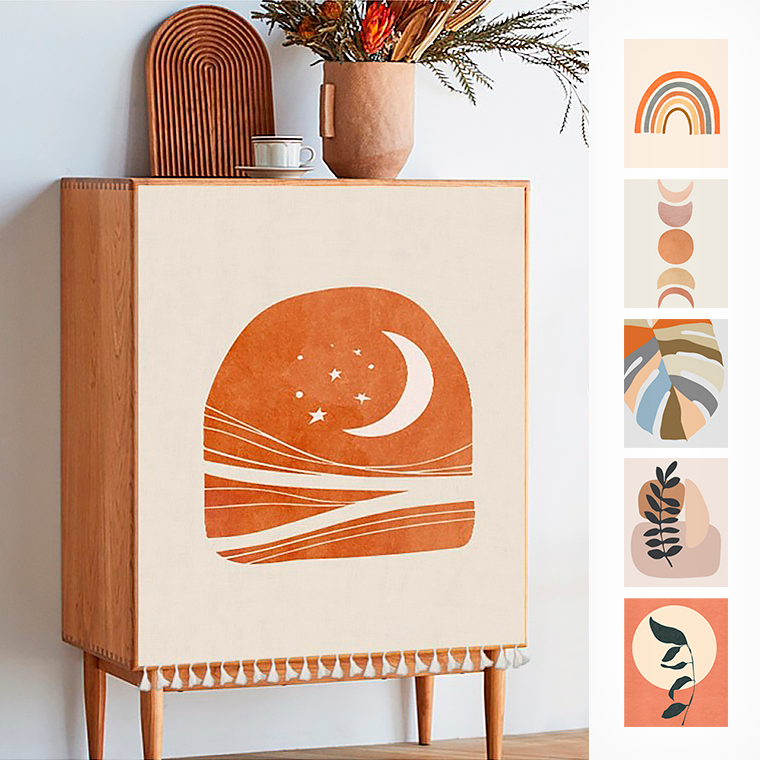 벨크로 붙이는 패브릭 포스터 책장 수납장 옷장 가리개 천 페브릭 가림막 미니 커튼